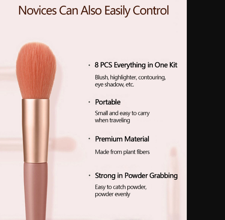 8 Pcs Makeup Brush Set P04301